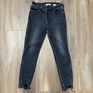 KanCan Signature High Rise Ankle Skinny Jeans in Black